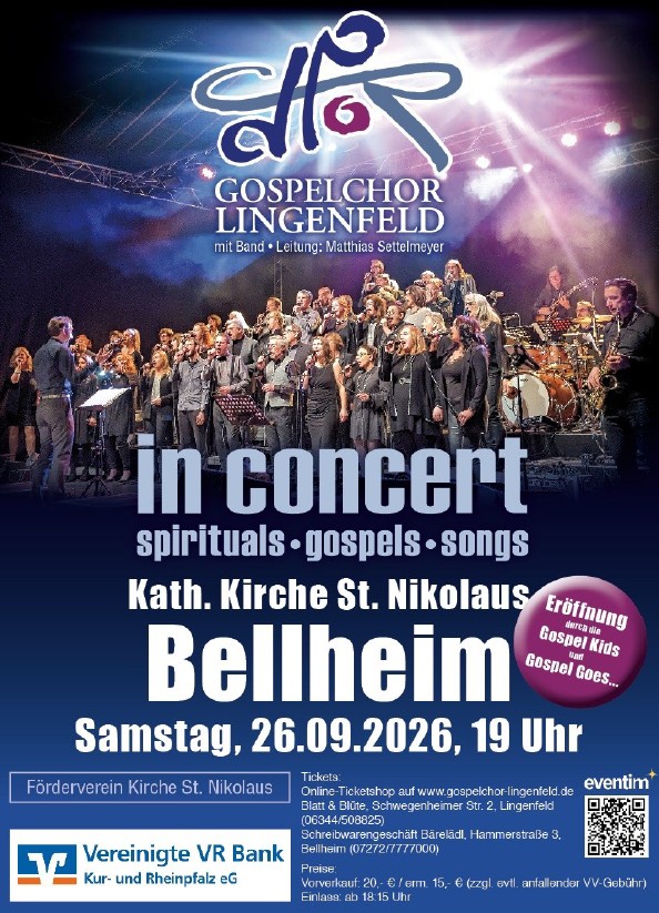 Sa. 26 Sept. Gospelkonzert
